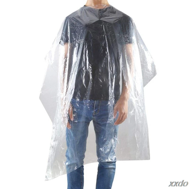 

100Pcs Disposable Waterproof Barber Cape Hairdressing Shawl Barbershop Apron