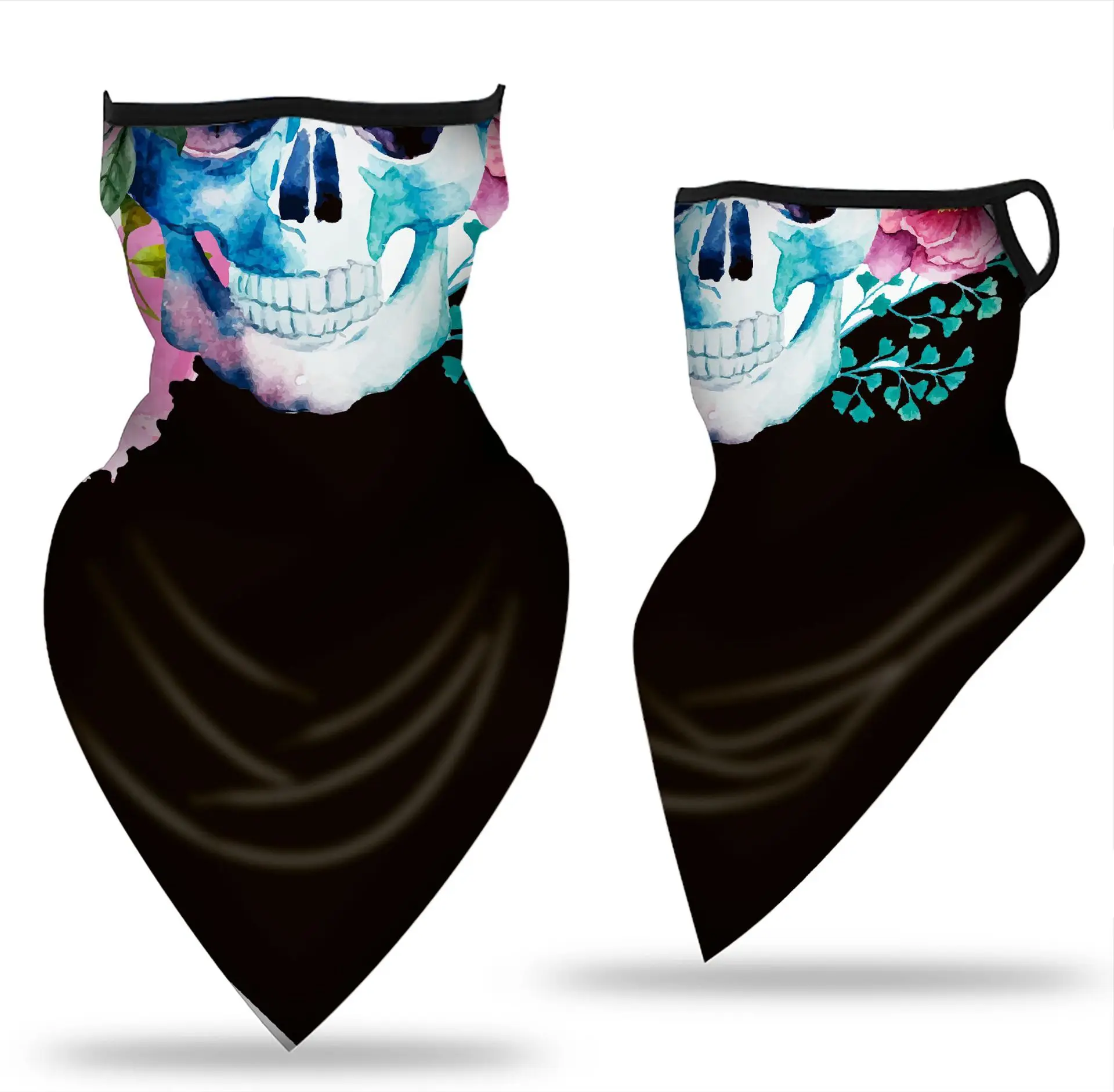 Треугольная бандана полулицевые шарфы висячая маска для ушей ледяная шелковая