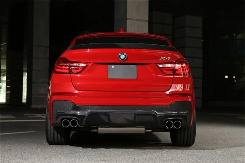 Для BMW X4 X4M F26 2014 2015 2016 2017 углеродное волокно передний задний бампер диффузор