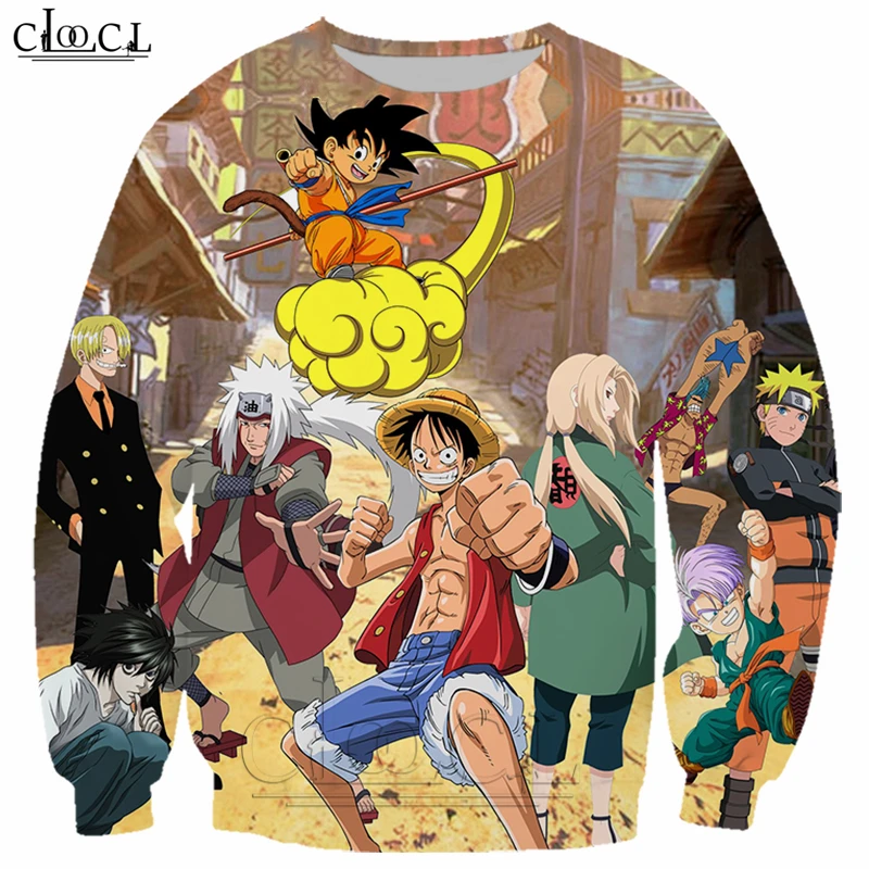 Классический японский аниме цельный свитшот для мужчин/женщин с 3D принтом модная