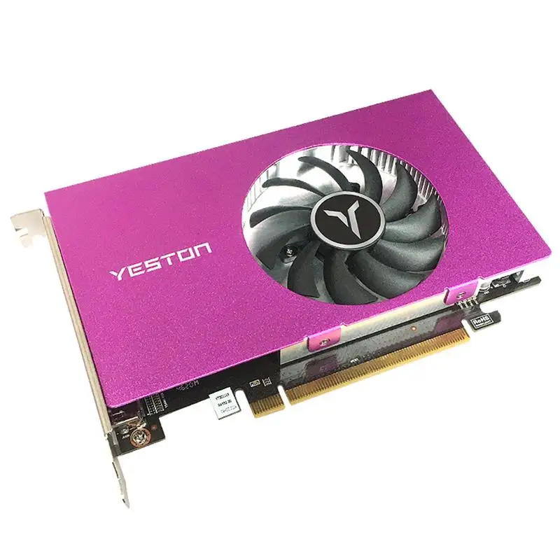 Kaufen Yeston Grafikkarte RX550-4G 4 HDMI 4-Bildschirm Unterstützung Split Screen 10bit Farbe Tiefe HDR 4G/128bit/GDDR5 Mit 4 HDMI Ports