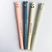 4 pcslot cute cartoon bear panda pink mouse erasable blue ink gel pen school office supply gift stationery papelaria escolar