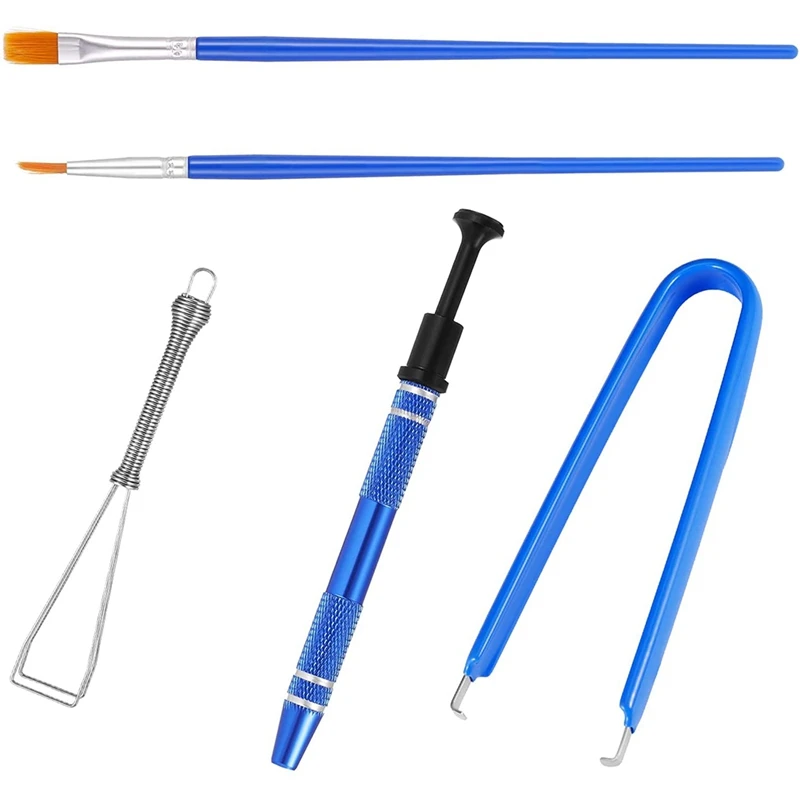 

5 Pcs Computer Cleaning Kit,Keyboard Lube Switch Puller Kits Keycaps Puller Switches Remover Tool for Computer Printer