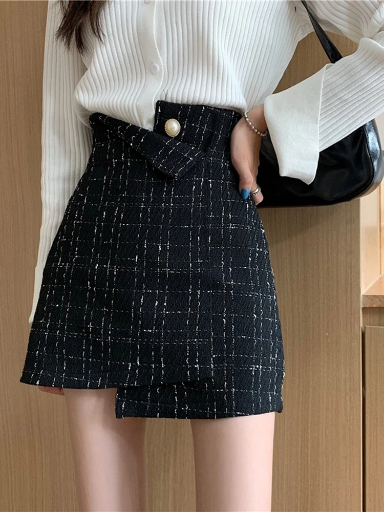 

Autumn 2020 New Short Skirt Irregular High Waist Hip Skirt A-line Skirt Women's Skirt