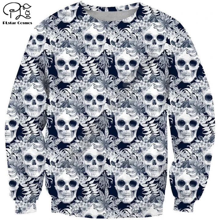 

PLstar Cosmos Skull Art Colorful Funny Ghost Streetwear NewFashion Long sleeve Tracksuit 3DPrint Men/Women Hoodies Pullover A-2