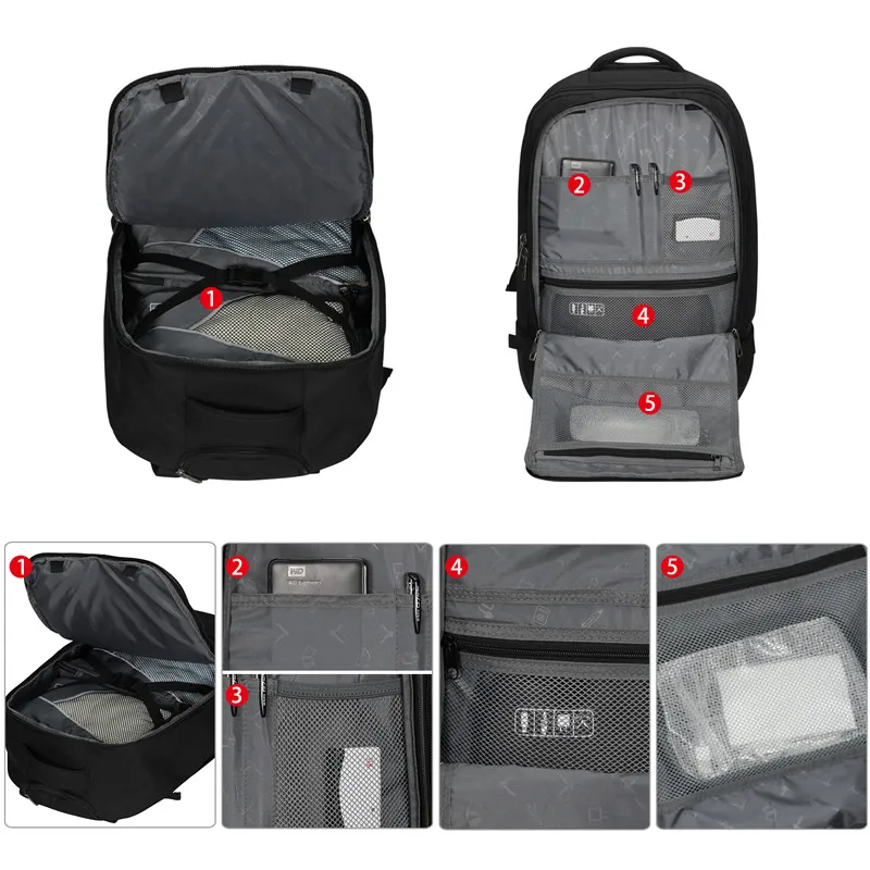 Hynes Eagle 42L рюкзак на колесиках, водонепроницаемый рюкзак на колесиках, подтвержденный полетом, рюкзак для путешествий, повседневный рюкзак