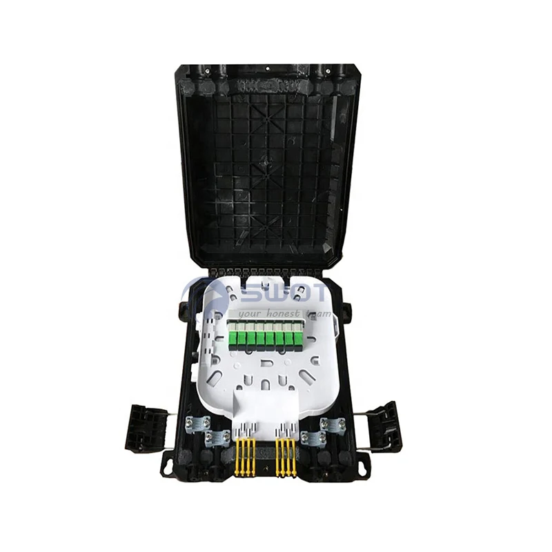 

Mounted IP68 optical fiber box 8 port waterproof anti-uv outdoor fiber distribution box in FTTH access network