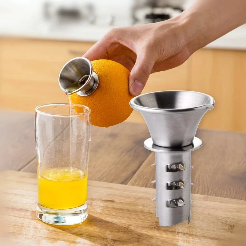 

1PC Stainless Steel Drill Lemon Squeezers Orange Juice Mannually Drilling Reamers Small Fruit Squeezer Vegetable Tools