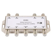 ds81 8 in 1 satellite signal diseqc switch lnb receiver multiswitch heavy duty zinc die cast chrome treated