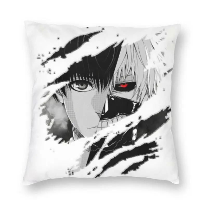 

Nordic Style Tokyo Ghoul Manga Throw Pillow Case Home Decorative Anime Kaneki Ken Cushion Cover 40x40cm Pillowcover for Sofa