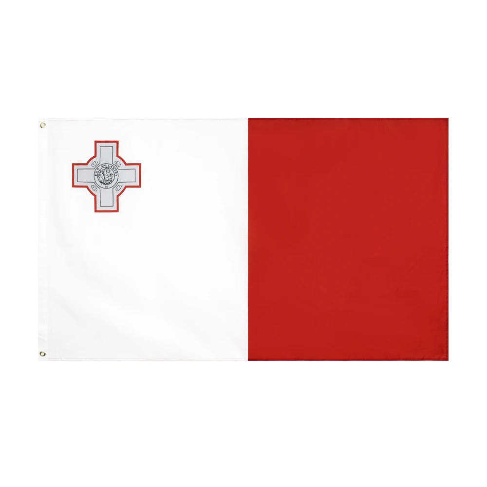 Nlbflag 3x5Fts 90X150cm Mlt Malta Flag on - Флаг Мальты размером 3x5 футов (90х150 см)