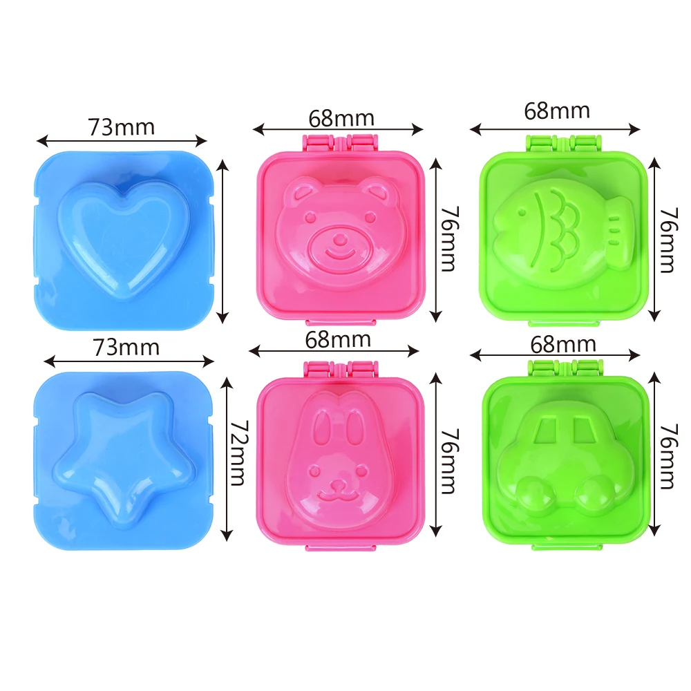 6 шт./компл. мультфильм суши кухня сделай сам шеф повар рисовый шар формы для бенто