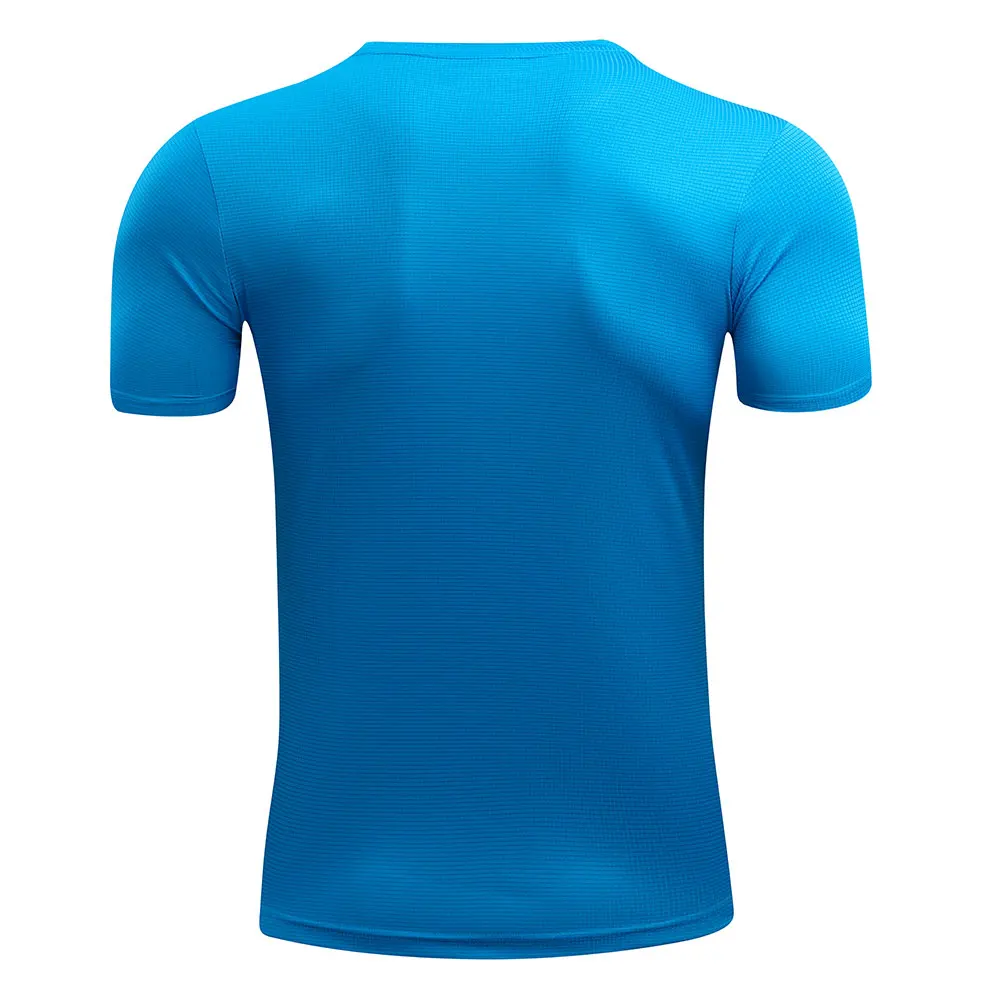 Новинка 2021 Однотонная футболка модная мужская из 100% полиэстера летняя с коротким