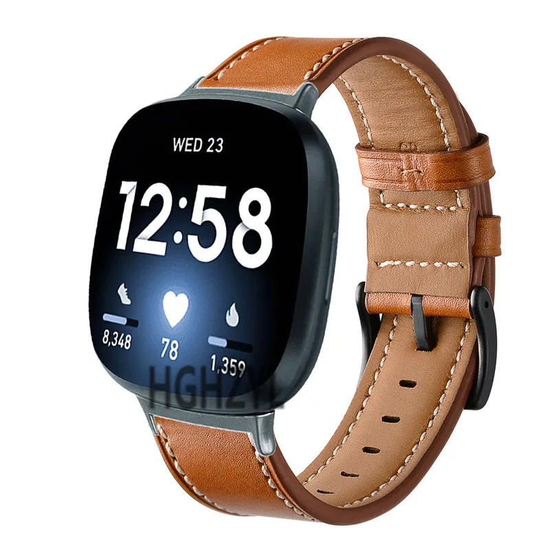 Сменный кожаный ремешок для часов Fitbit Versa 3 2 наручных аксессуары умных