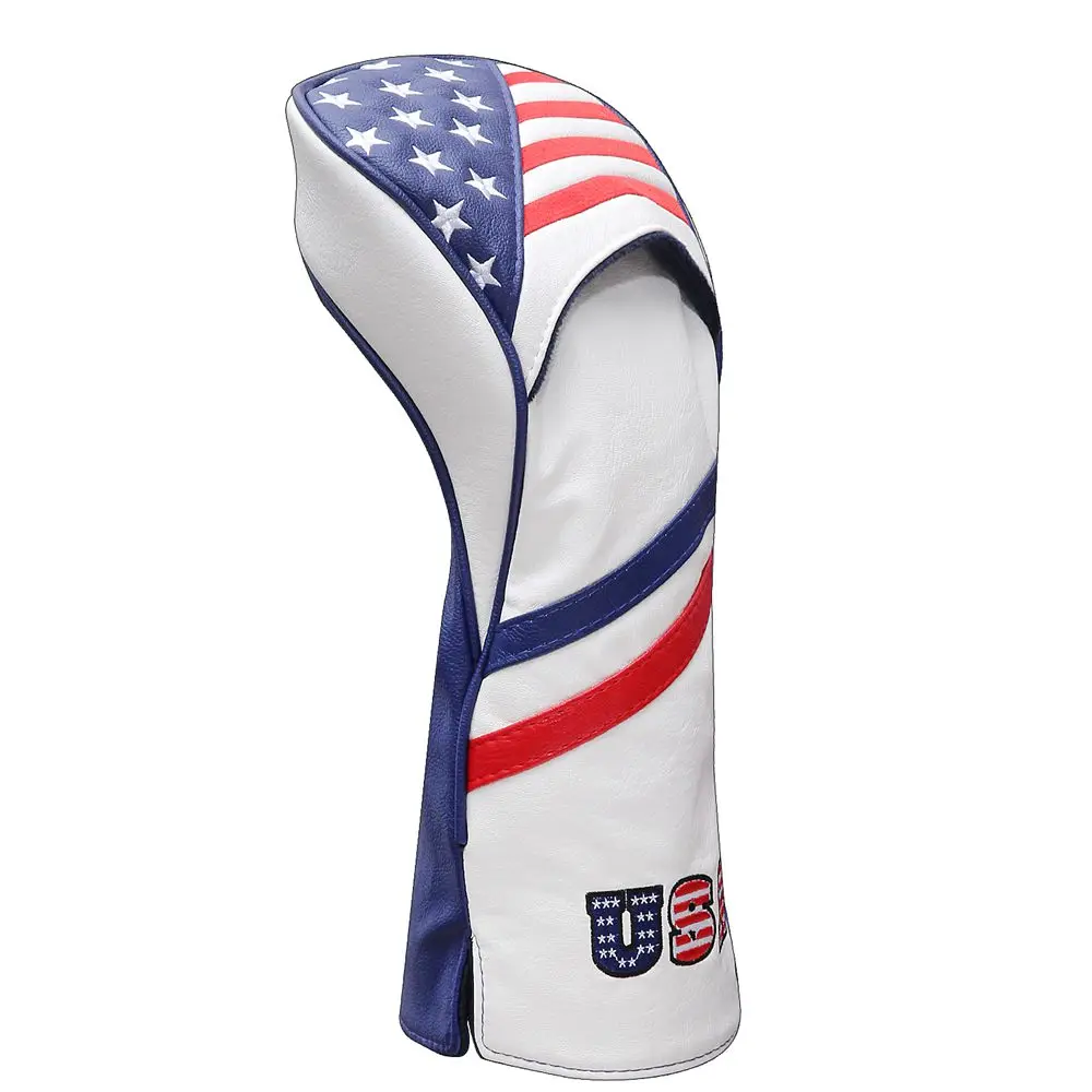 3 шт. Кожаные чехлы высшего качества для игры в гольф клуб головные уборы США