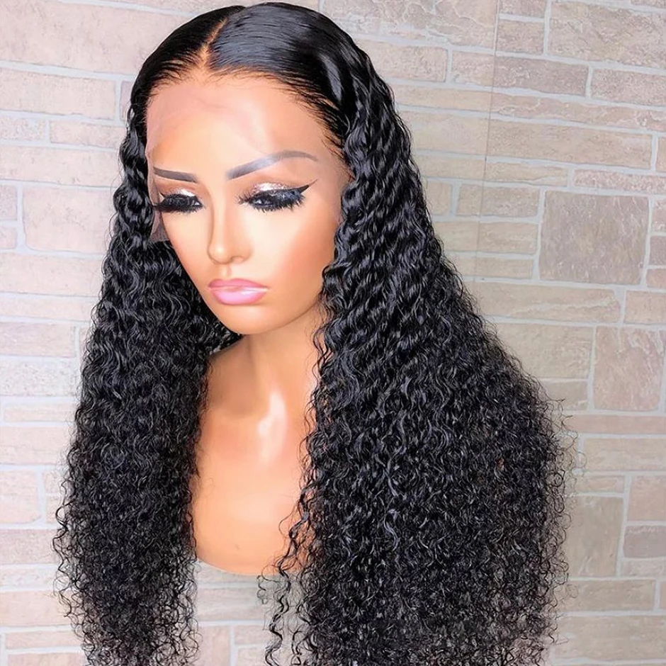 Парики с глубокой волной для женщин бразильские кудрявые натуральные волосы