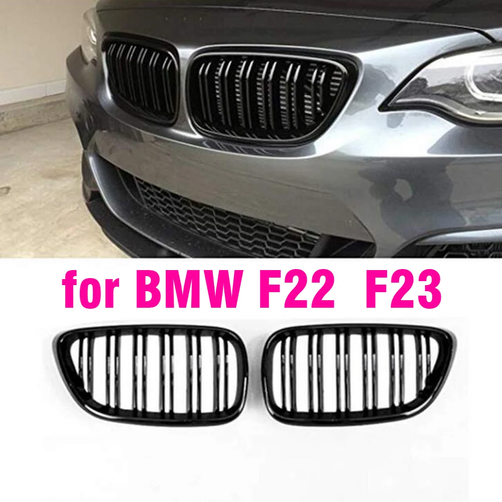 Сияющий черный решетчатый гриль с двойными решетками для передней капота