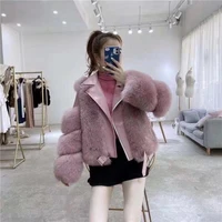 Natural real fur coat natural fox fur jacket winter warm fashion leather coat natural fur Genuine Leather coats new style