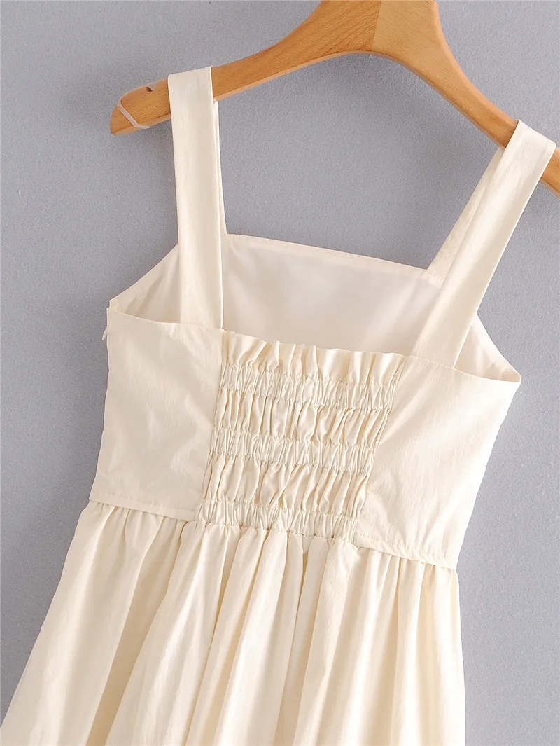 2020 Новое Женское платье с квадратным воротником А-силуэта Стройное длинное на