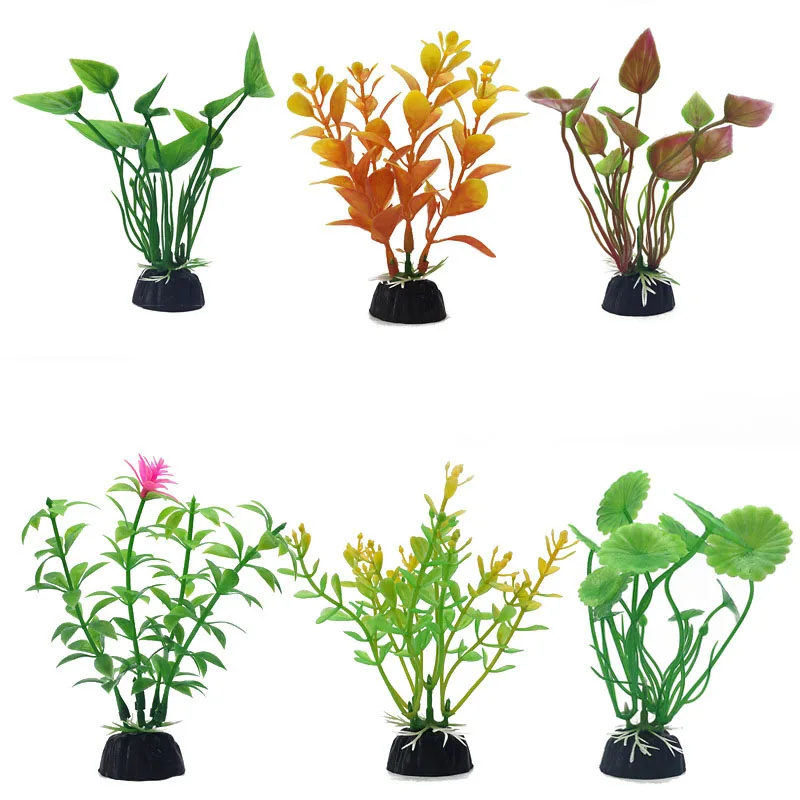 10pcs Decorative Simulated Aquatic Weed Aquarium Accessories Fish Tank Decorations Acuario Tools Aquario Ornaments Mini Plants | Дом и сад