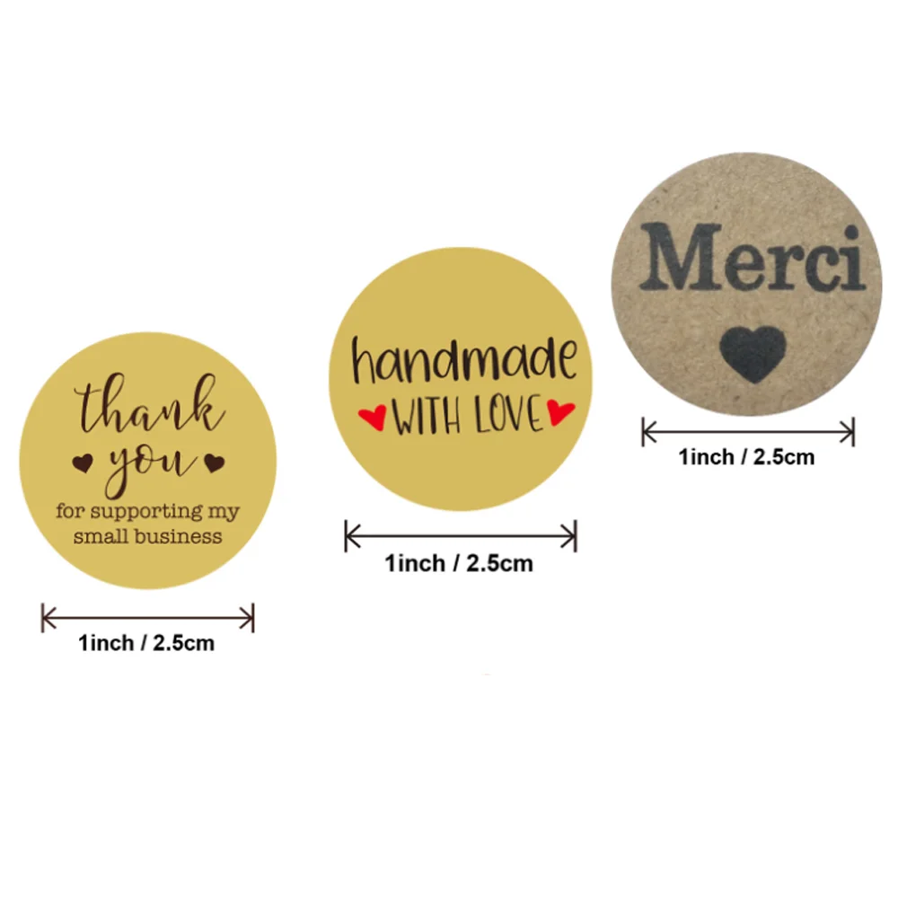 

Round Merci French thank you seal labels Stickers Self-Adhesive Wedding Party Cards Gifts Box Package Label Sealing