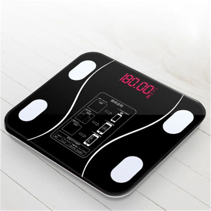 Цифровые весы для взвешивания тела напольные ванной жира стеклянные электронные