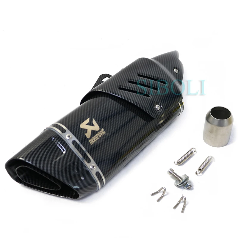 A 36-51 мм Универсальный Akrapovic мото rcycle выхлопная труба глушитель поддельная копия углеродного волокна escapamento moto escape silenciador moto - Цвет: A