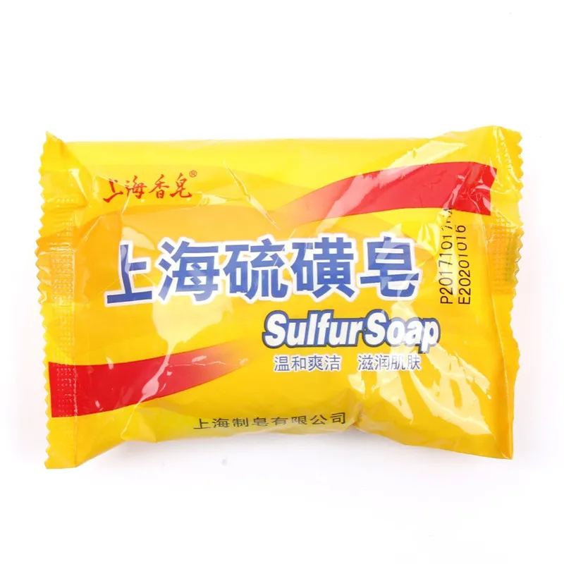 2 Styles Natural Removal Pimple Pore Skin Acne Treatment Sulfur Soap Cleaner Bamboo Charcoal Face Body Care Wash Basis Soap
