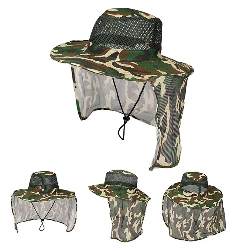 

Outdoor Unisex Hiking Caps Outdoor Sport Fishing Hiking Hat UV Protection Face Neck Flap Man Sun Cap