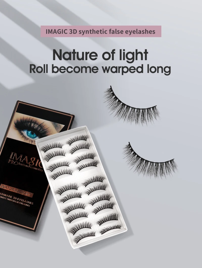 

10 пар 3D ресниц натуральные густые Длинные Накладные ресницы драматические накладные ресницы Макияж Наращивание ресниц макияж для глаз TSLM2