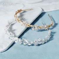 efily fashion flower crystal headband for women wedding hair accessories bridal crown party bride hair jewelry bridesmaid gift