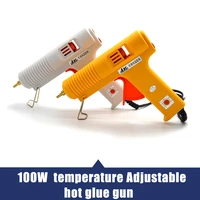 110 230v electric hot melt glue gun 100w temperature adjustable quick repair tools diy crafts copper nozzle fine tip glue gun