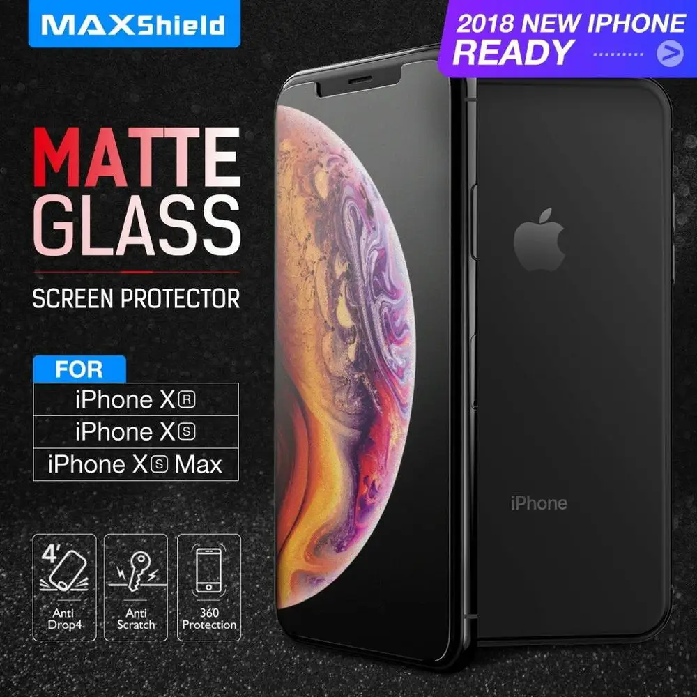 MAXSHIELD 2 шт Apple iPhone X Xs Max XR Передняя пленка 6 6s 7 8 Plus матовая прозрачная защитная для