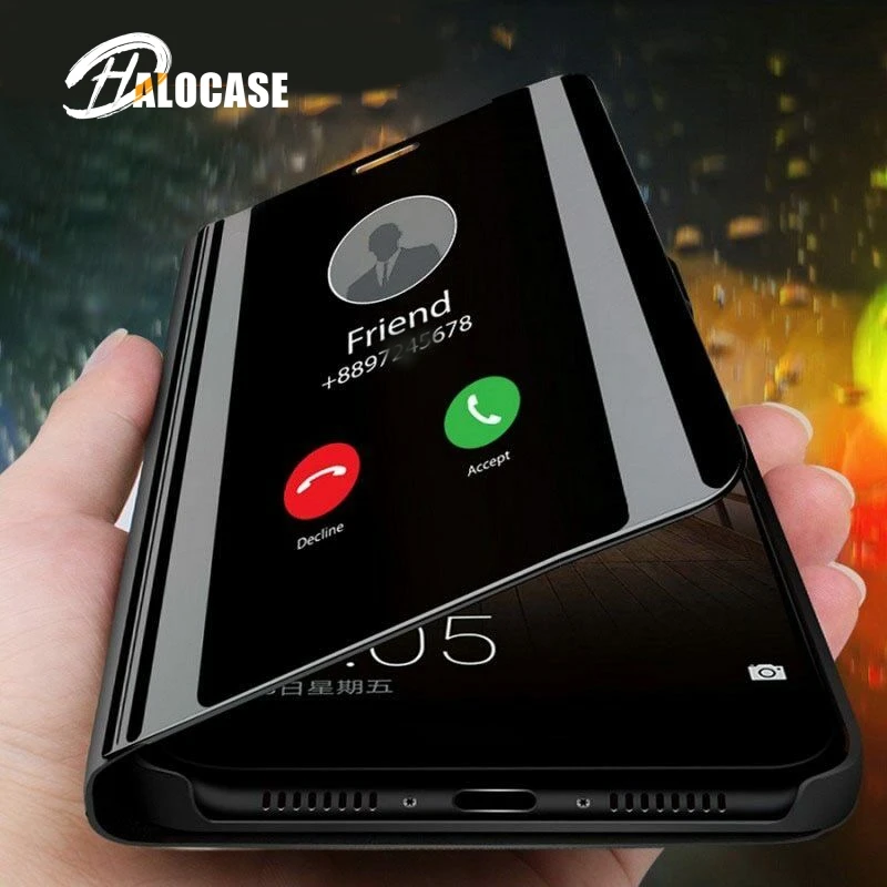 

Smart Mirror Flip Case For Mi Xiaomi 10 Pro 9 9T SE 8 Lite Note 10 Pocophone F1 F2 Pro A2 A3 CC9 CC9E Phone Cover Funda
