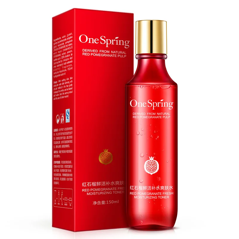 

OneSPring Red Pomegranate Fresh Face Toners Water Tonico Facial Lotion Oil Control Moisturizing Shrink Pore Toner Skin Care