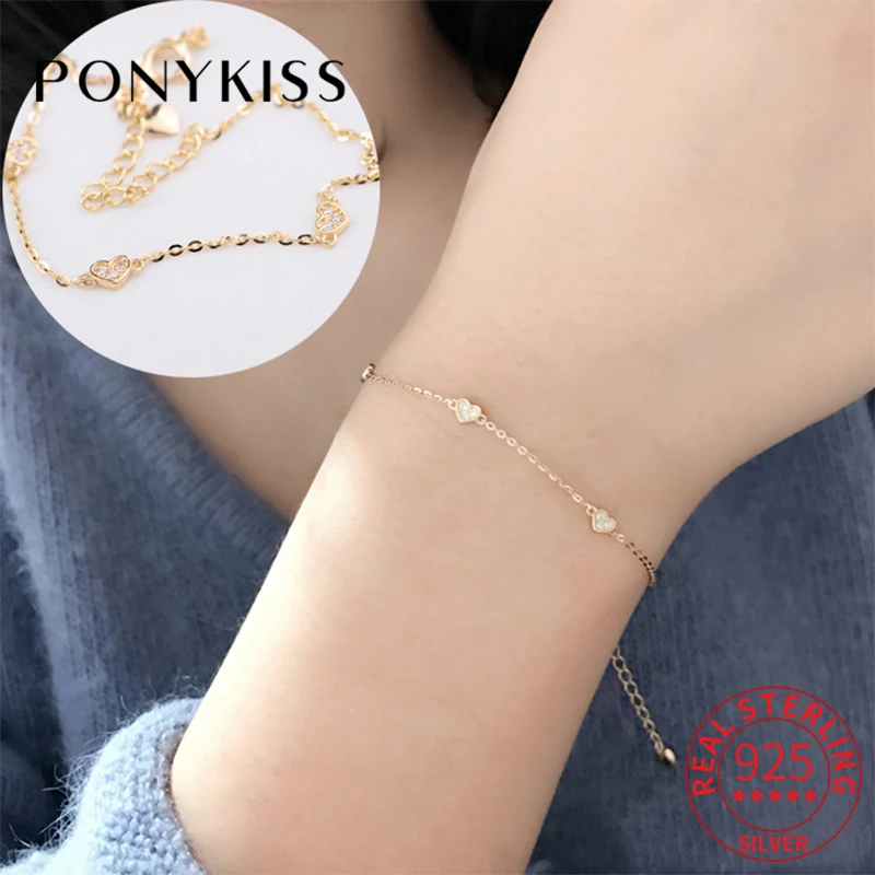 

Женский браслет из серебра 925 пробы, с фианитом