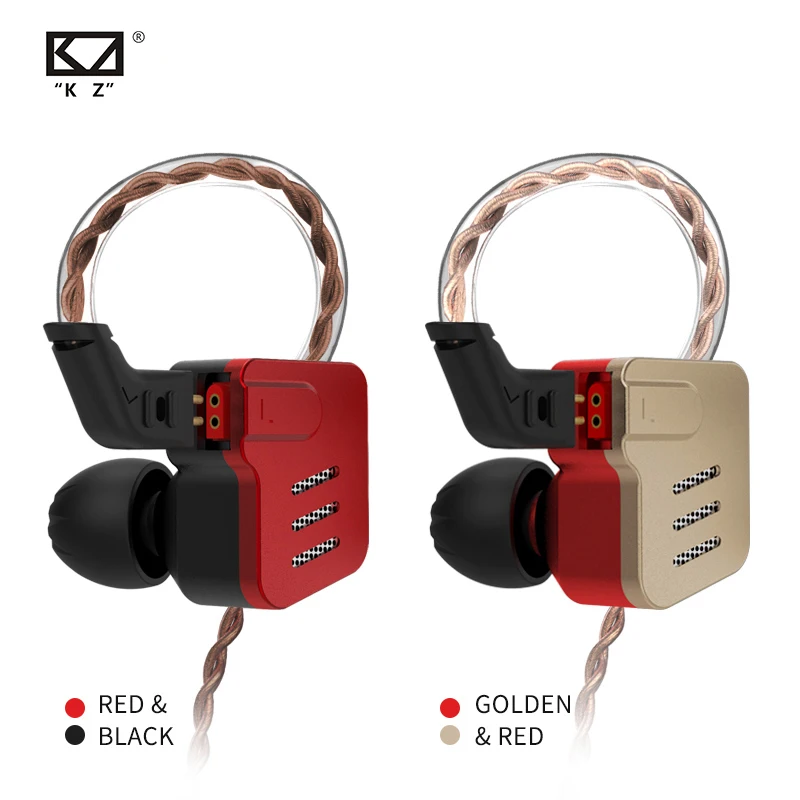 

KZ BA10 Headset Balanced Armature Driver 5BA HIFI Bass Earbuds In Ear Monitor Earphone Sport Noise Cancelling Metal Headphones