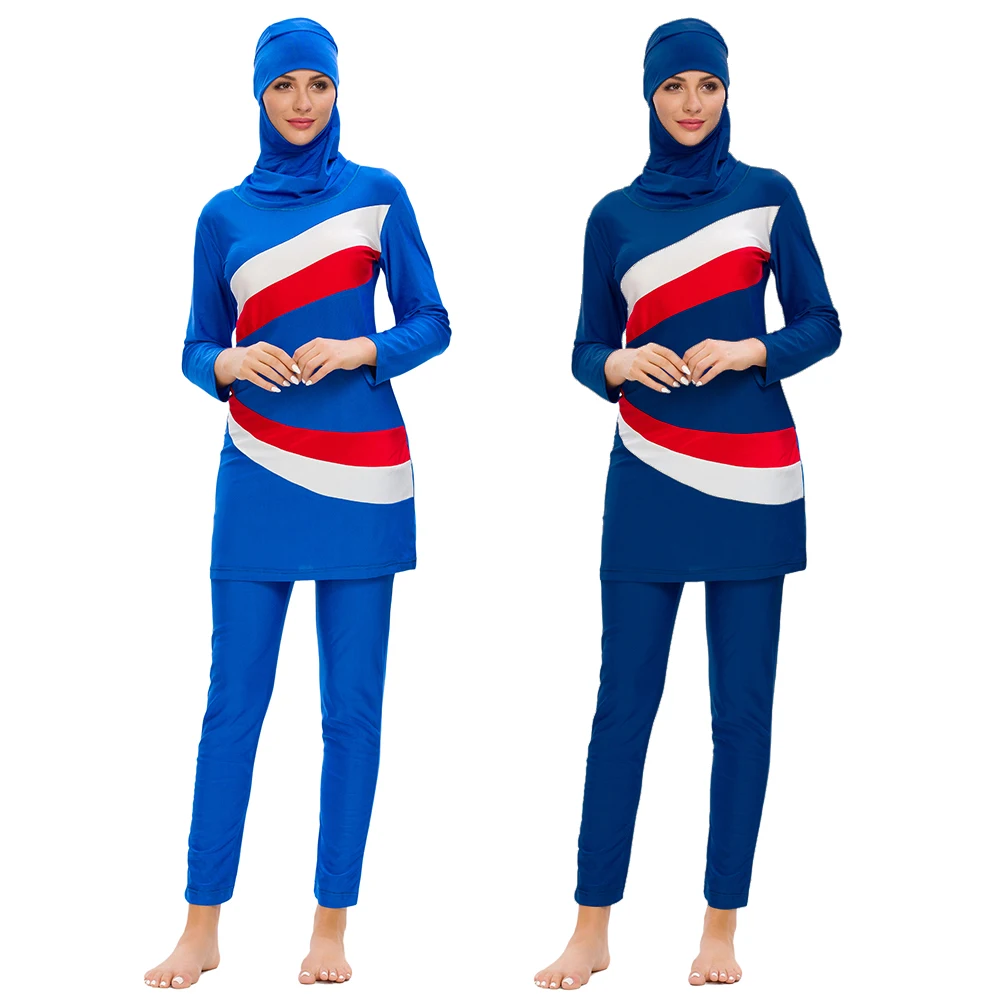 2021 Новый Burkini скромный купальник-бикини мусульманский женский хиджаб Плавание