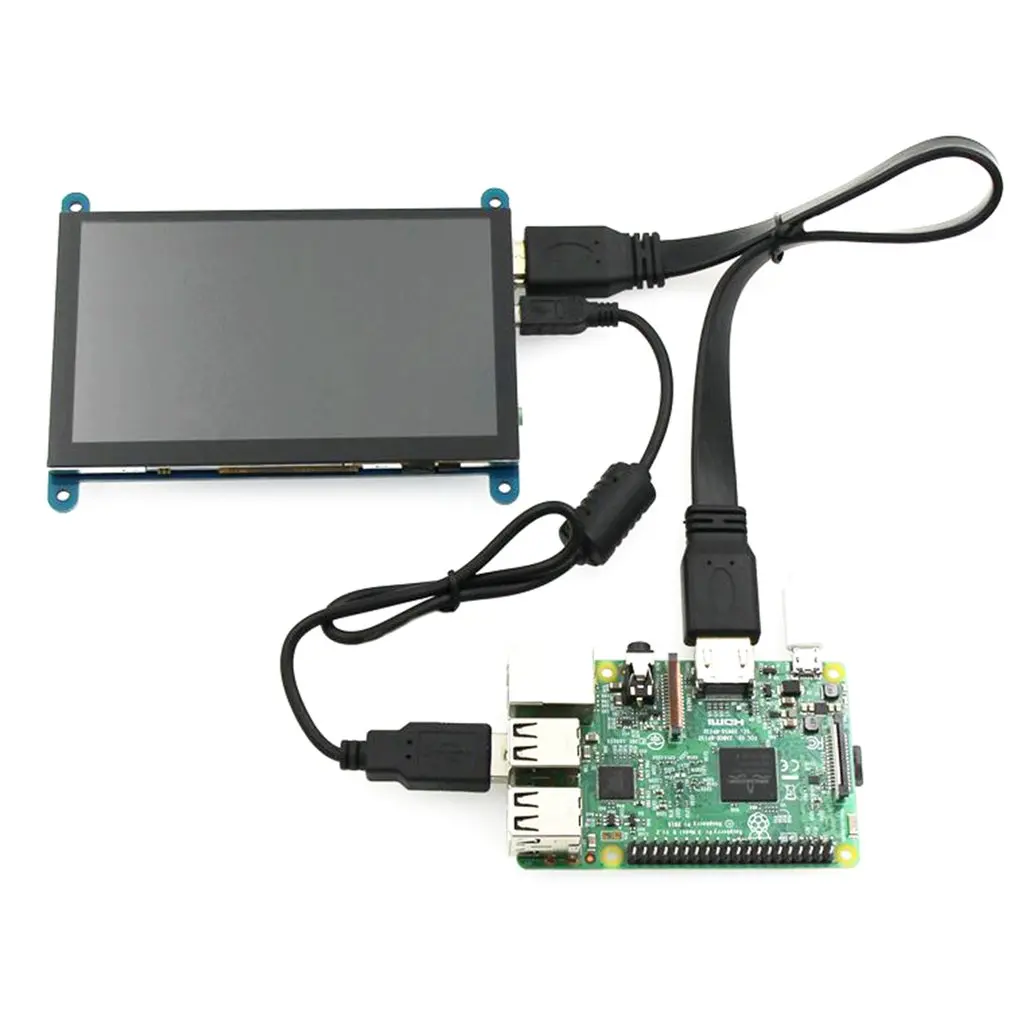 5-дюймовый ЖК-монитор HDMI 800X480 HD сенсорный экран емкостный сенсорный экран для Raspberry Pi 4 Модель B 3B+/3B/2B/B+ дропшиппинг