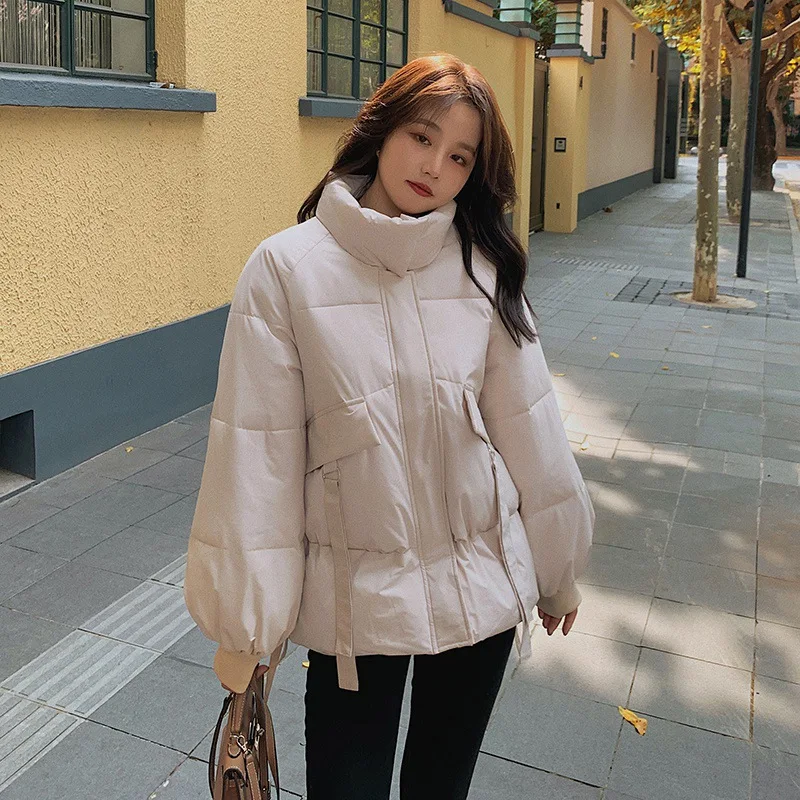 Women Jacket 2021 Plus Size Winter Solid Stand-up Collar High Quality Outwear Loose Fashion Thicken Warm Parka Padded Jacket