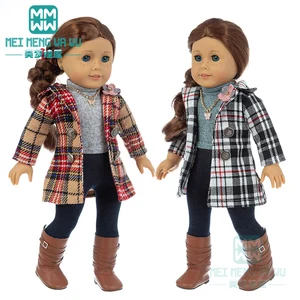 Clothes for doll fit 45 cm American doll accessories Fashion Denim shorts woolen coat jacket dress G in USA (United States)