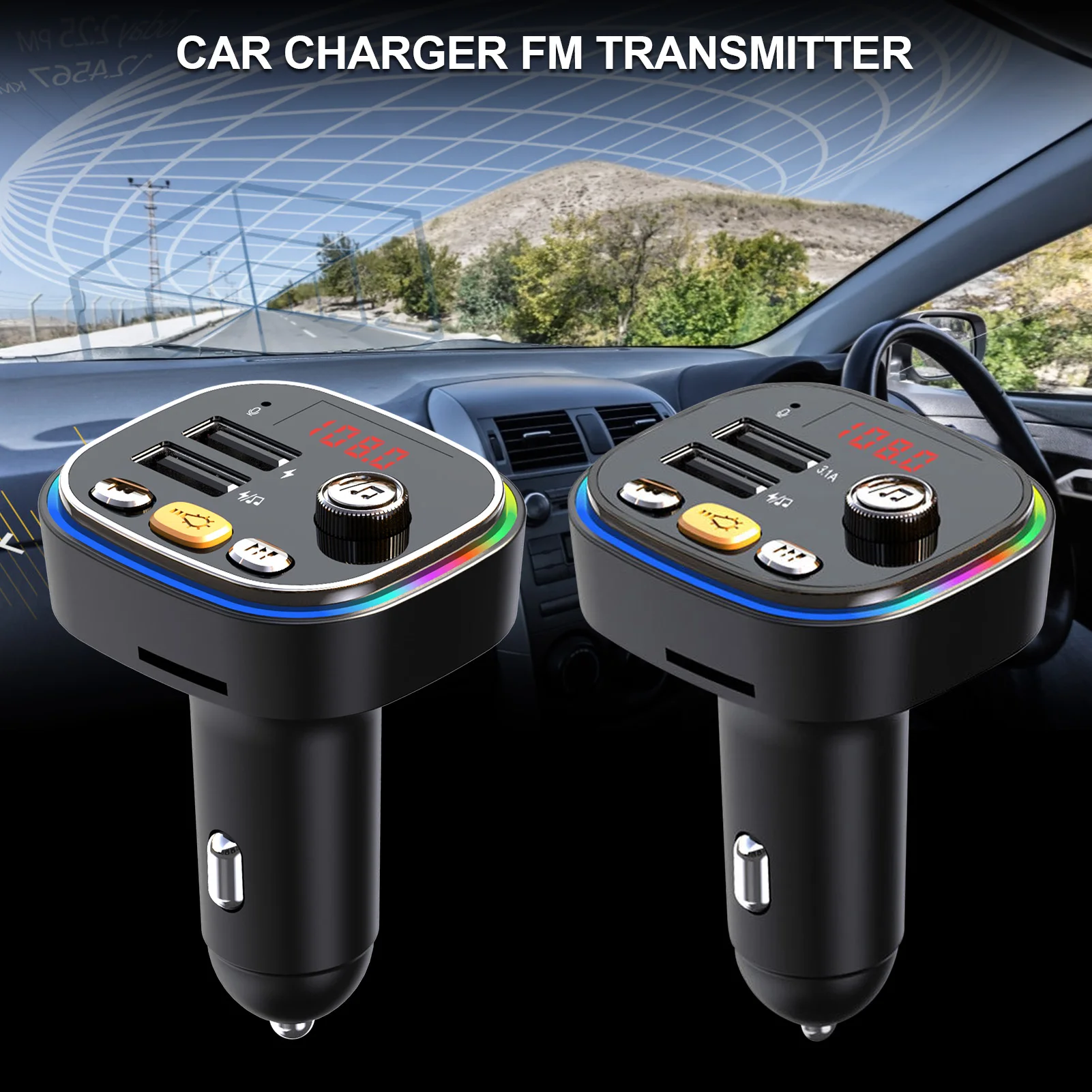 Автомобильный Bluetooth 5 0 FM-передатчик беспроводной аудио-приемник с функцией Hands-Free