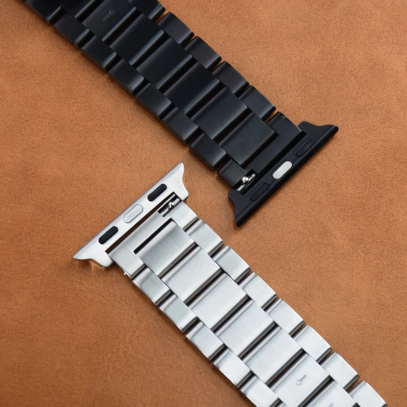 

Suitable for Apple Watch 7/6/5/4/3/2/1 generation integrated buckle stainless steel band metal strap series 38/42/40/44/41