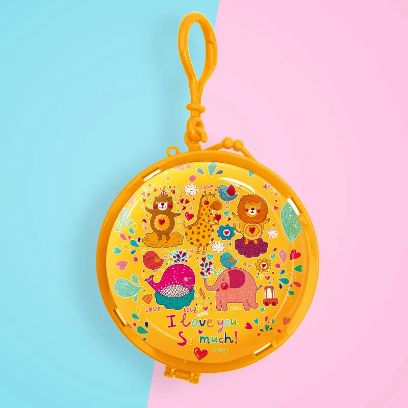 12 шт./лот новая круглая жестяная металлическая коробка с изображением