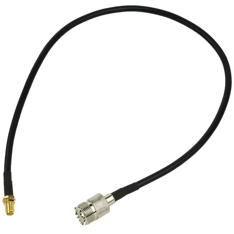 Радиочастотный коаксиальный кабель SMA female to UHF SO239 PL259 RG58 50 см|Сетевые шнуры и