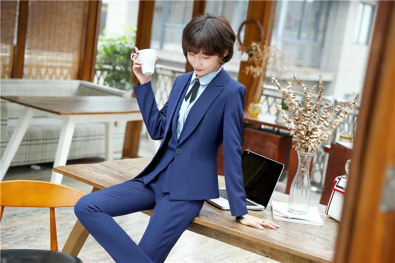 Темно-синие официальные комплекты со штанами с 3 предмета в комплекте куртка +