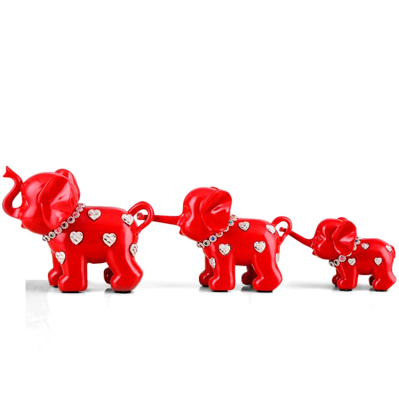 

Luxury Modern Home Decor Resin Charms Feng Shui Good Luck House Warming Gift Couple Gift Elephant Oficina Decoracion Escritorio