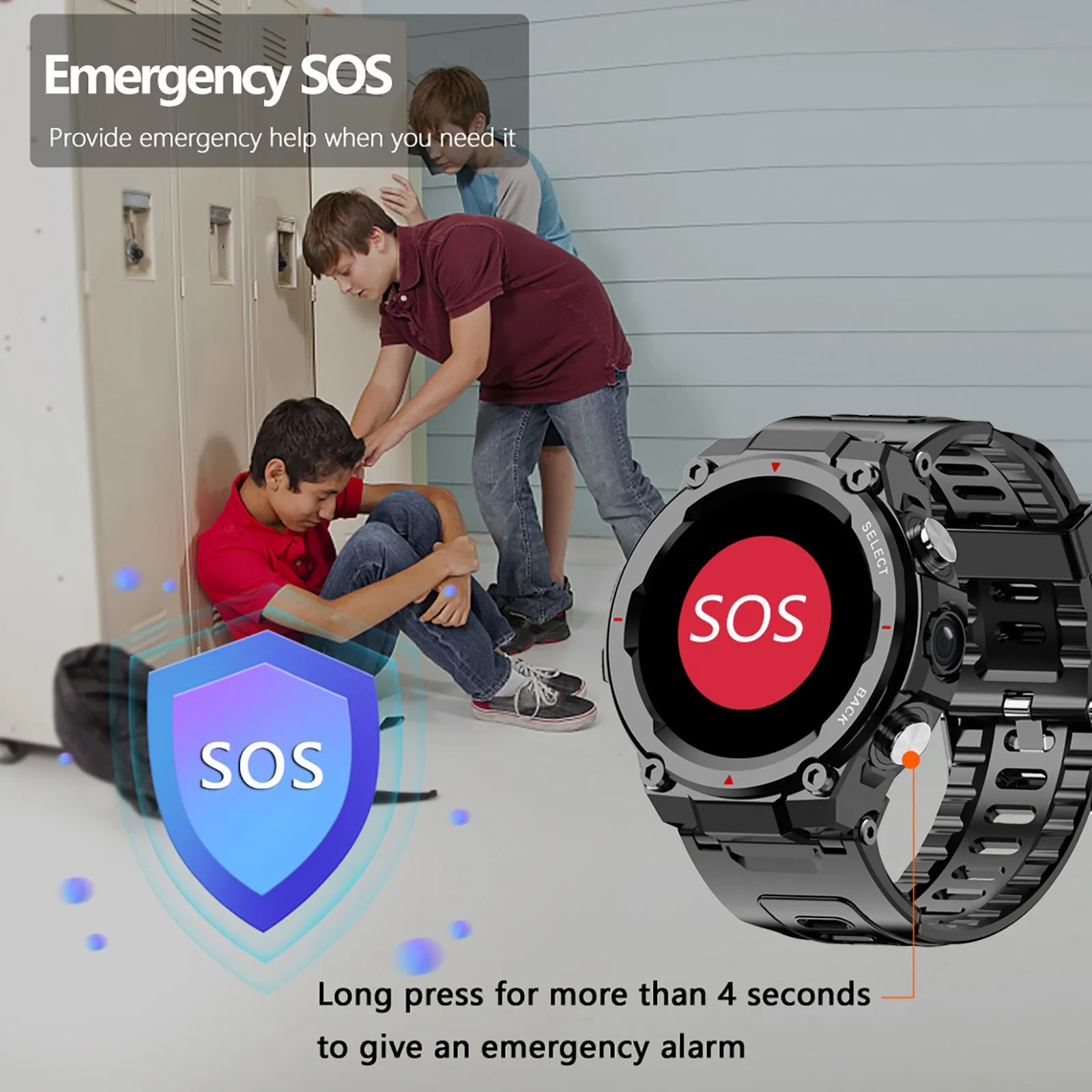 

Q998 Plug-in Cartoon Talk 4G Sports Mode Alarm Clock SOS Reminder Smart Watch