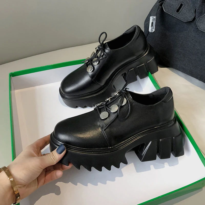 

Женские туфли-оксфорды SKLFGXZY, из натуральной кожи, в стиле ретро, в британском стиле, для весны, 2020