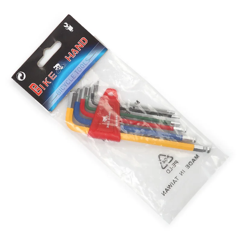 

Bicycle Hex Key Wrench Set MTB Road Bike Repair Tool Kit Service Wrench6 PCS Colour Flat Ball 2/2.5/3/4/5/6mm Bicycle Wrench